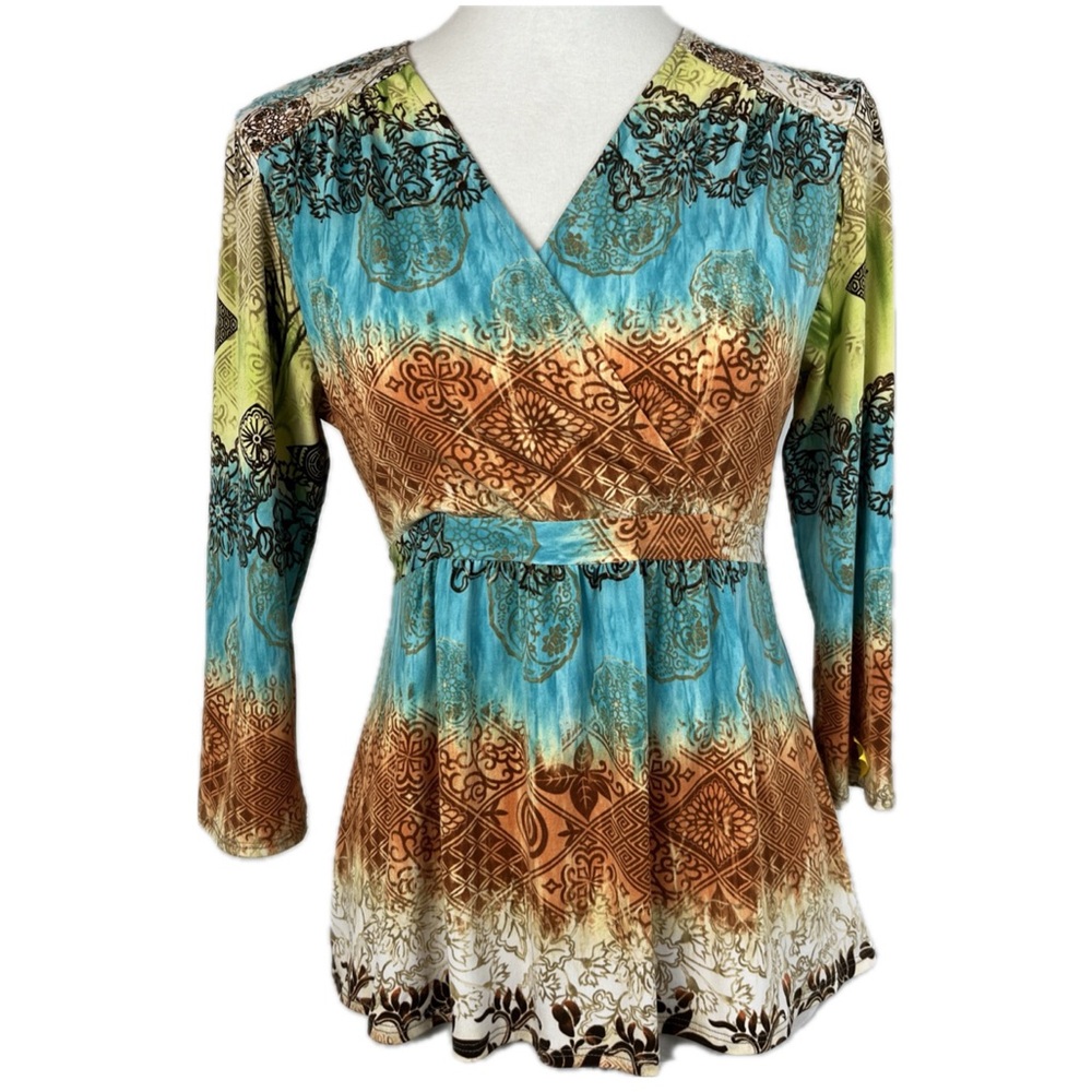 Vintage Babydoll Top Size M Boho Forest Fairy Grunge Y2K Phoebe Career Office